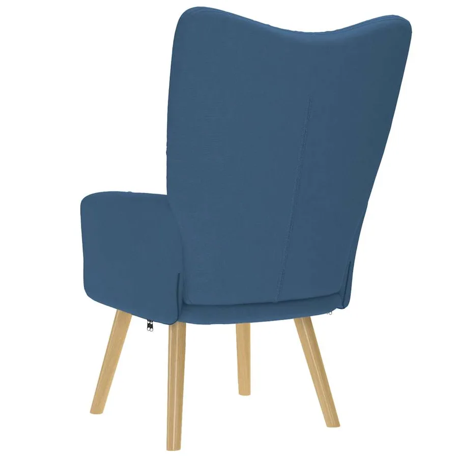 Chaise de relaxation Bleu Tissu - 5