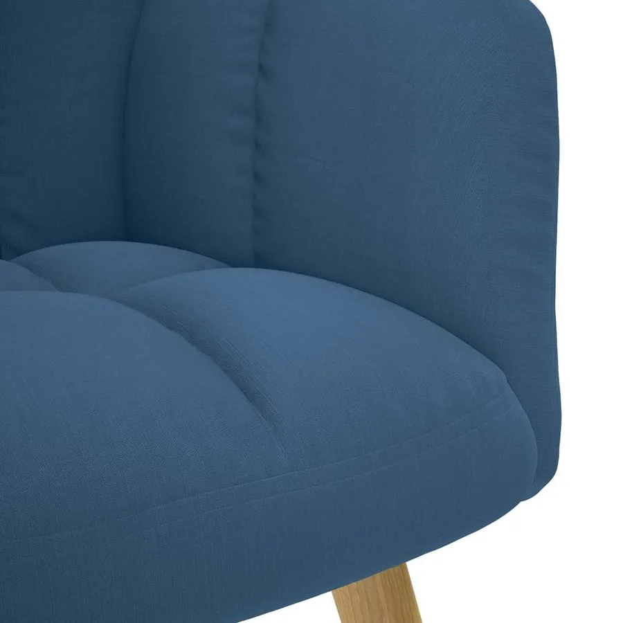 Chaise de relaxation Bleu Tissu - 6