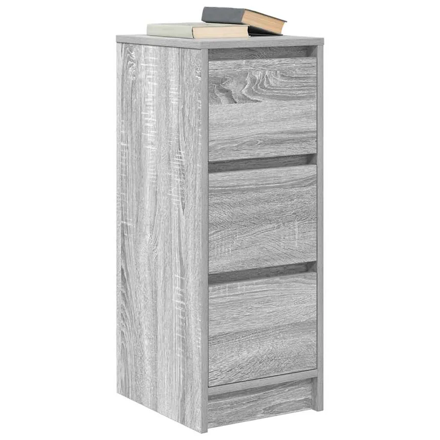 Buffet sonoma gris 29,5x34x76 cm bois d'ingénierie - 4