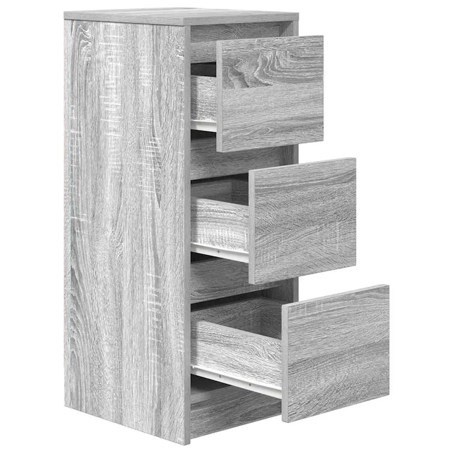 Buffet sonoma gris 29,5x34x76 cm bois d'ingénierie - 5