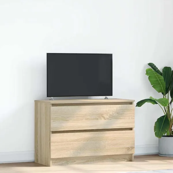 Meuble TV chêne sonoma 80x35x54 cm bois d'ingénierie