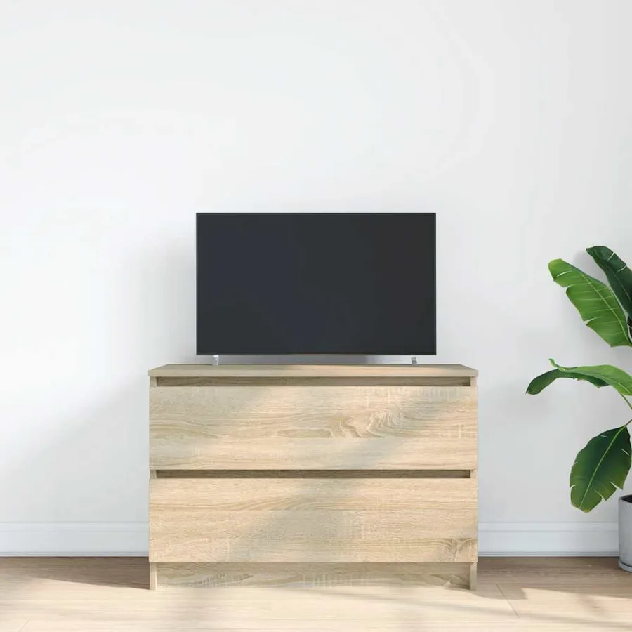 Meuble TV chêne sonoma 80x35x54 cm bois d'ingénierie - 3