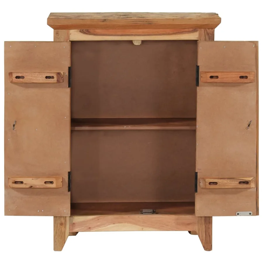 Buffet 55x33x75 cm bois massif d'acacia et bois de récupération - 4