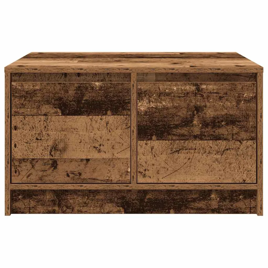 Table basse avec tiroirs vieux bois 70,5x70x40 cm - 6