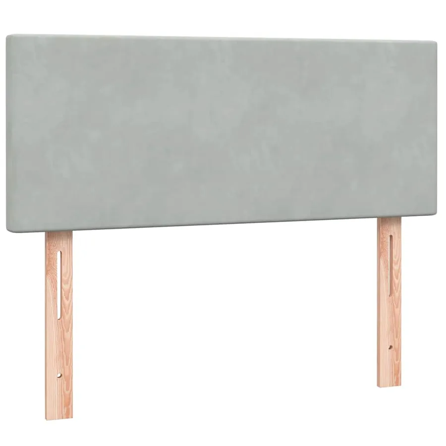 Sommier à lattes de lit et matelas gris clair 120x220cm velours - 6