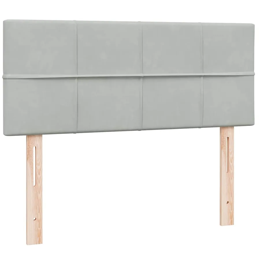 Sommier à lattes de lit et matelas gris clair 120x220cm velours - 6