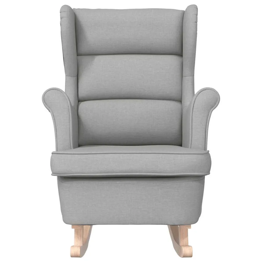 Chaise à bascule gris nuage 74x90x102 cm tissu - 4