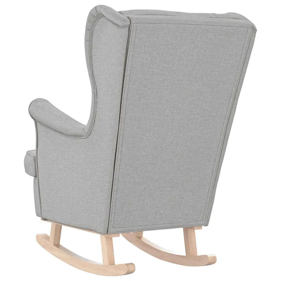 Chaise à bascule gris nuage 74x90x102 cm tissu - 6