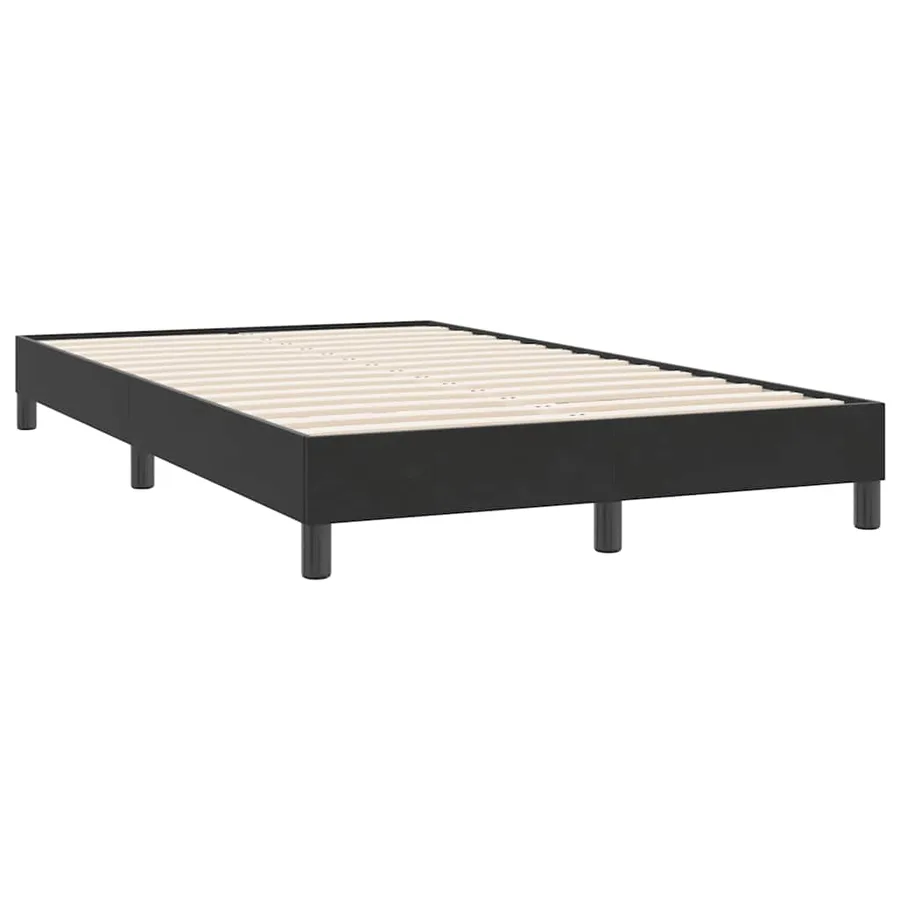 Sommier à lattes de lit avec matelas noir 120x220 cm velours - 5
