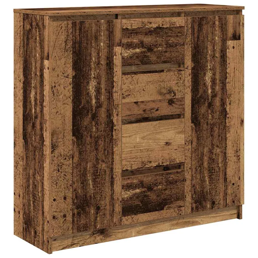 Buffet avec tiroirs vieux bois 100,5x35x98,5 cm bois ingénierie - 2