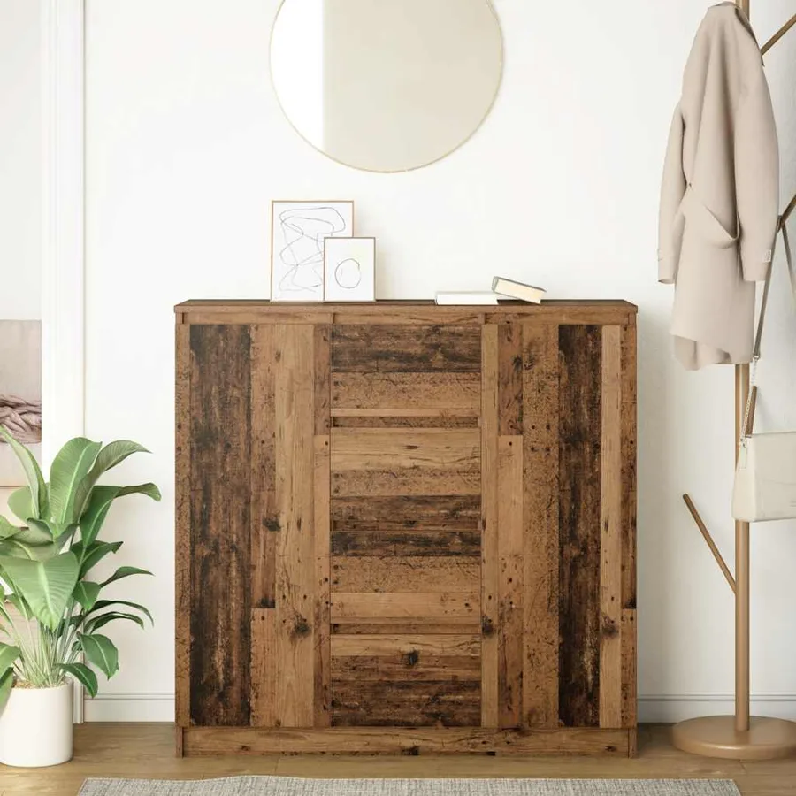 Buffet avec tiroirs vieux bois 100,5x35x98,5 cm bois ingénierie - 3