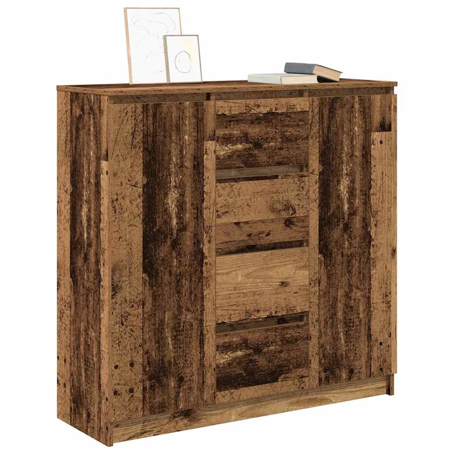 Buffet avec tiroirs vieux bois 100,5x35x98,5 cm bois ingénierie - 4