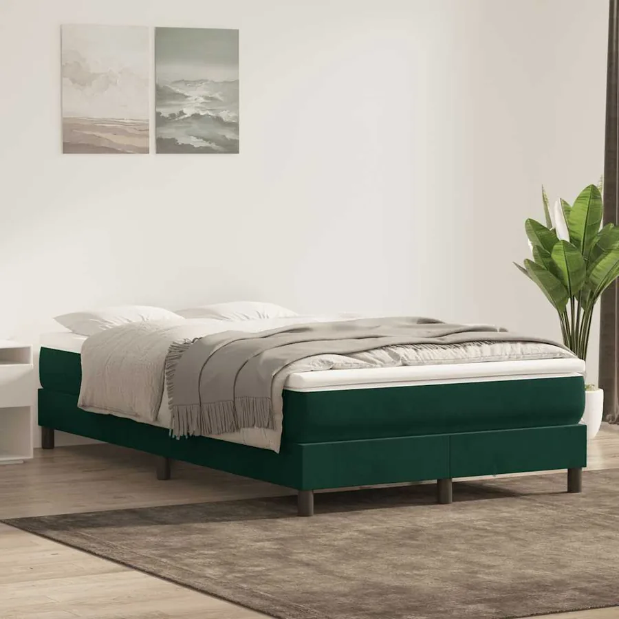 Sommier à lattes de lit sans matelas vert foncé 120x220cm