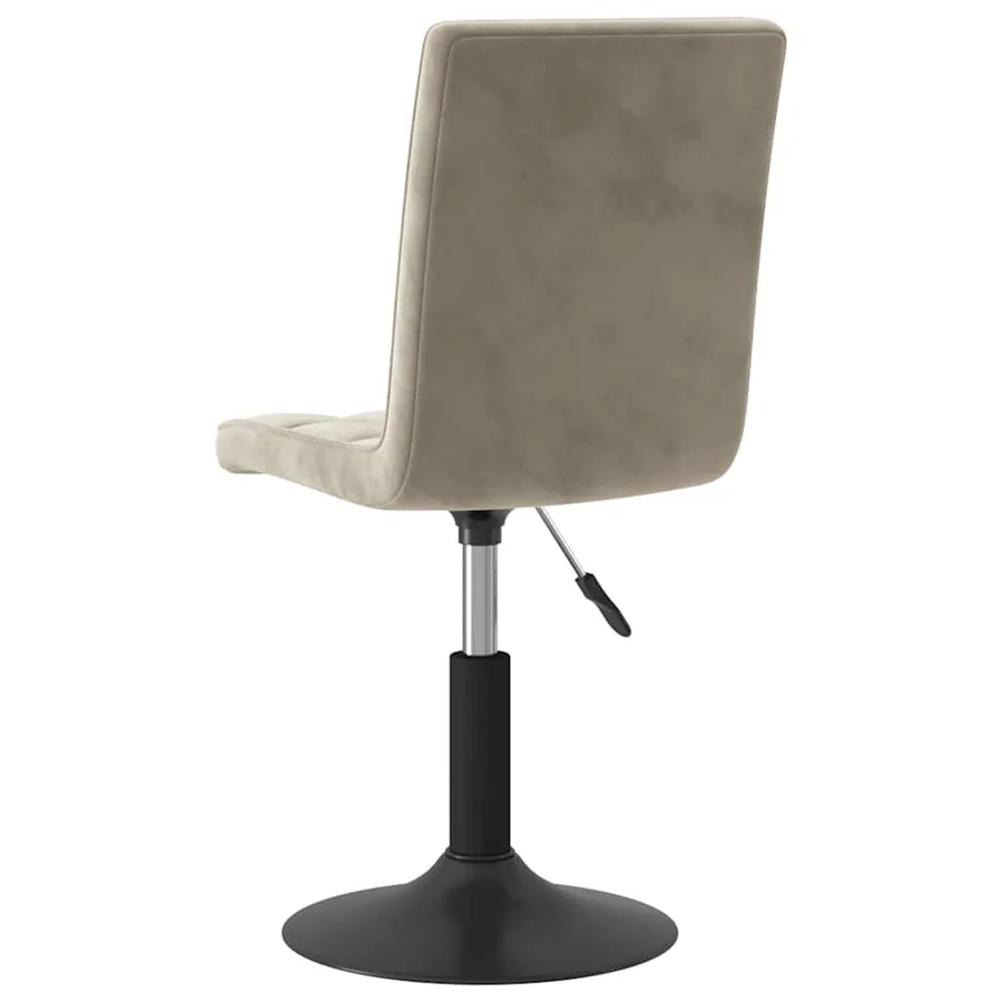Chaises pivotantes à manger lot de 2 gris clair velours - 6