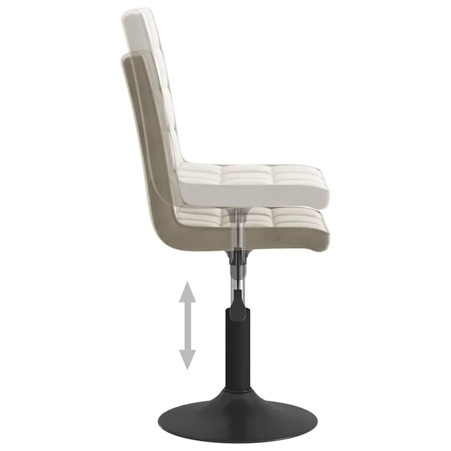 Chaises pivotantes à manger lot de 2 gris clair velours - 7
