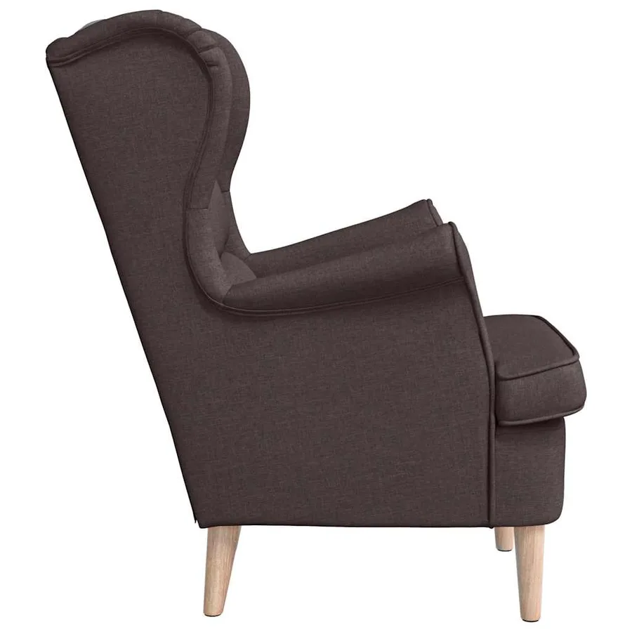 Fauteuil marron foncé 74x84x100 cm tissu - 5