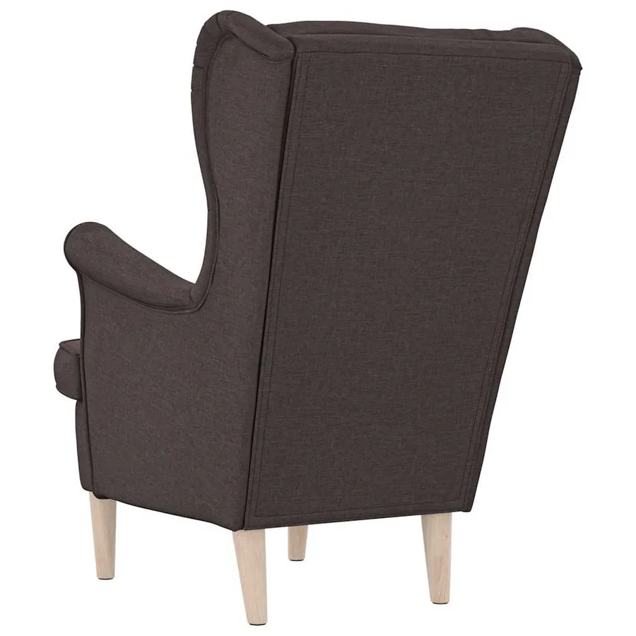 Fauteuil marron foncé 74x84x100 cm tissu - 6