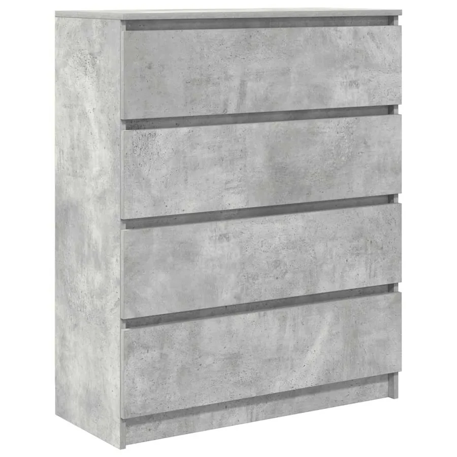 Buffet gris béton 80x35x99 cm bois d'ingénierie - 2