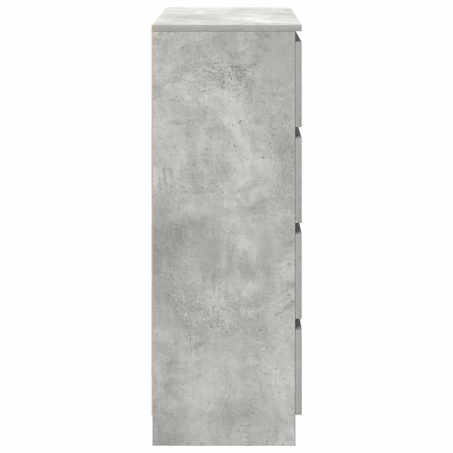 Buffet gris béton 80x35x99 cm bois d'ingénierie - 7