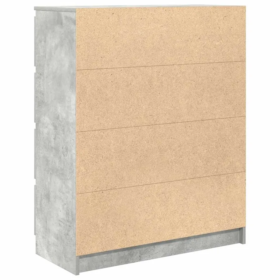 Buffet gris béton 80x35x99 cm bois d'ingénierie - 8