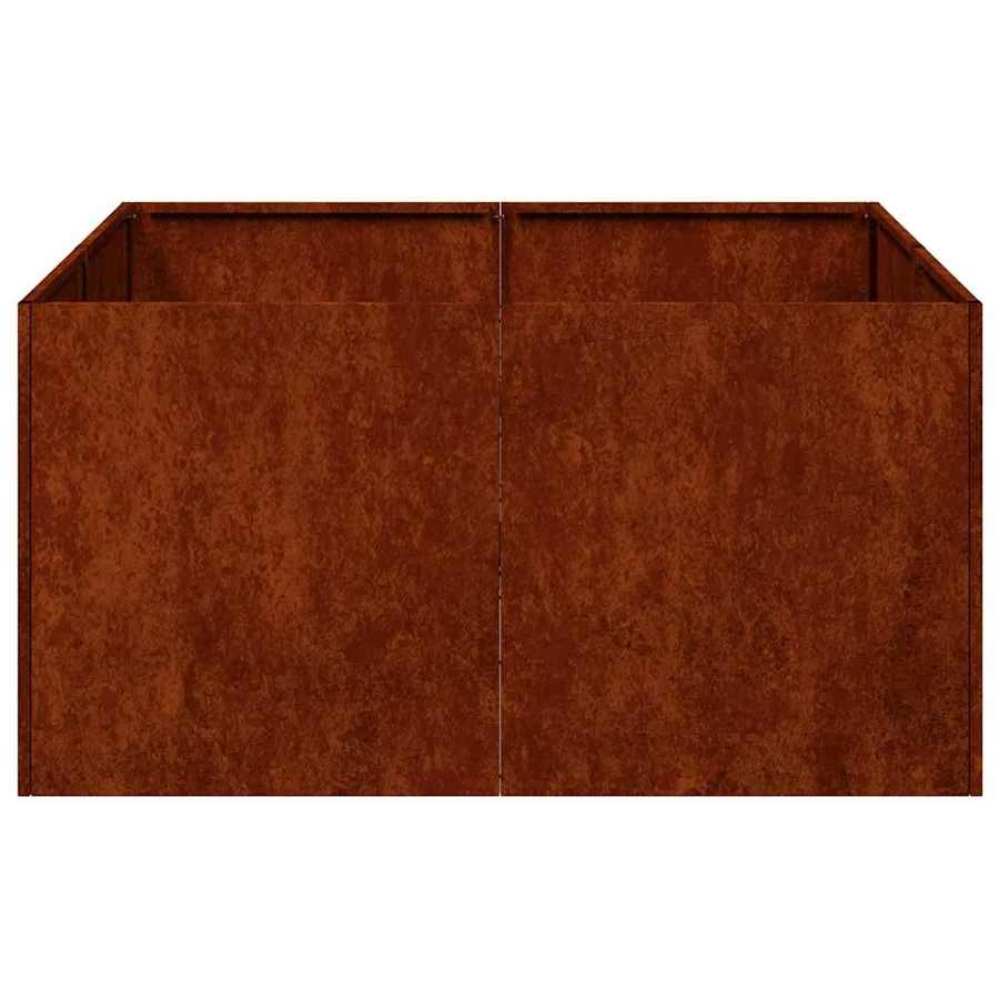Jardinière rouillé 80x80x40 cm acier inoxydable - 5