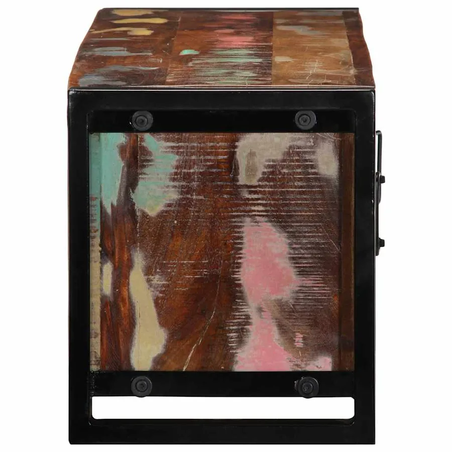 Meuble TV 100x30x35 cm bois de récupération massif - 4