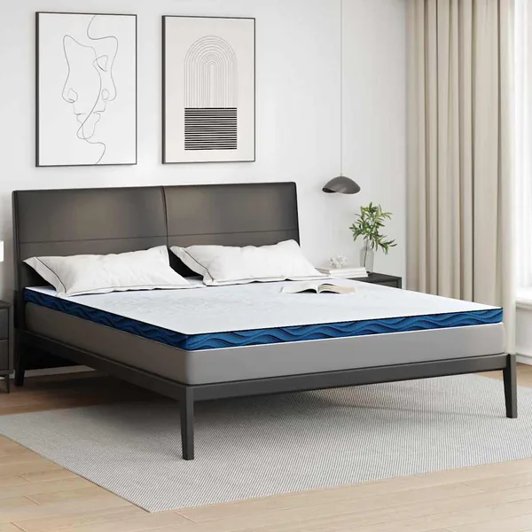 Surmatelas Blanc 200 x 200 cm Tissu jacquard