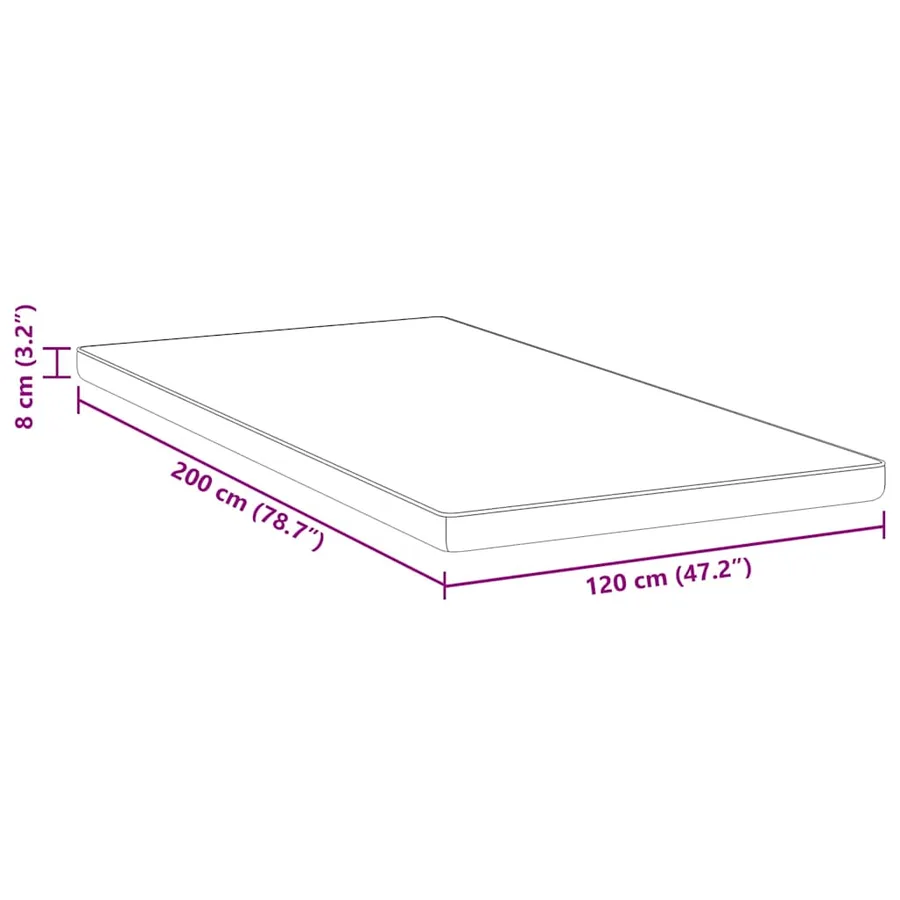 Surmatelas Blanc 120 x 200 cm Tissu jacquard - 11