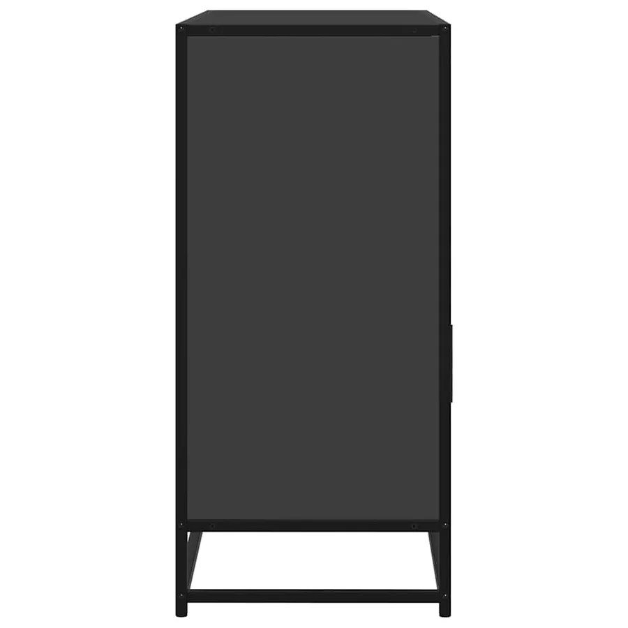Buffet noir 100x35x76 cm bois d’ingénierie - 5