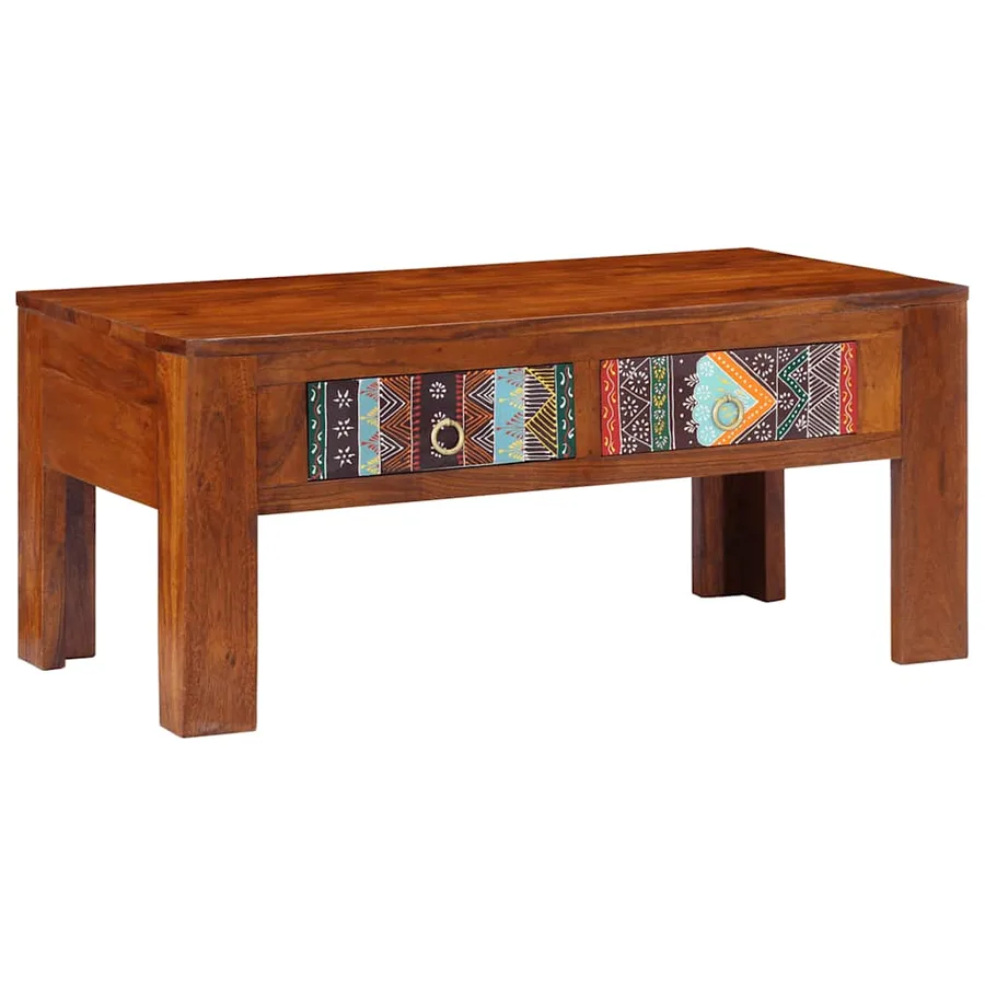 Table basse 90x50x40 cm bois d'acacia massif - 11