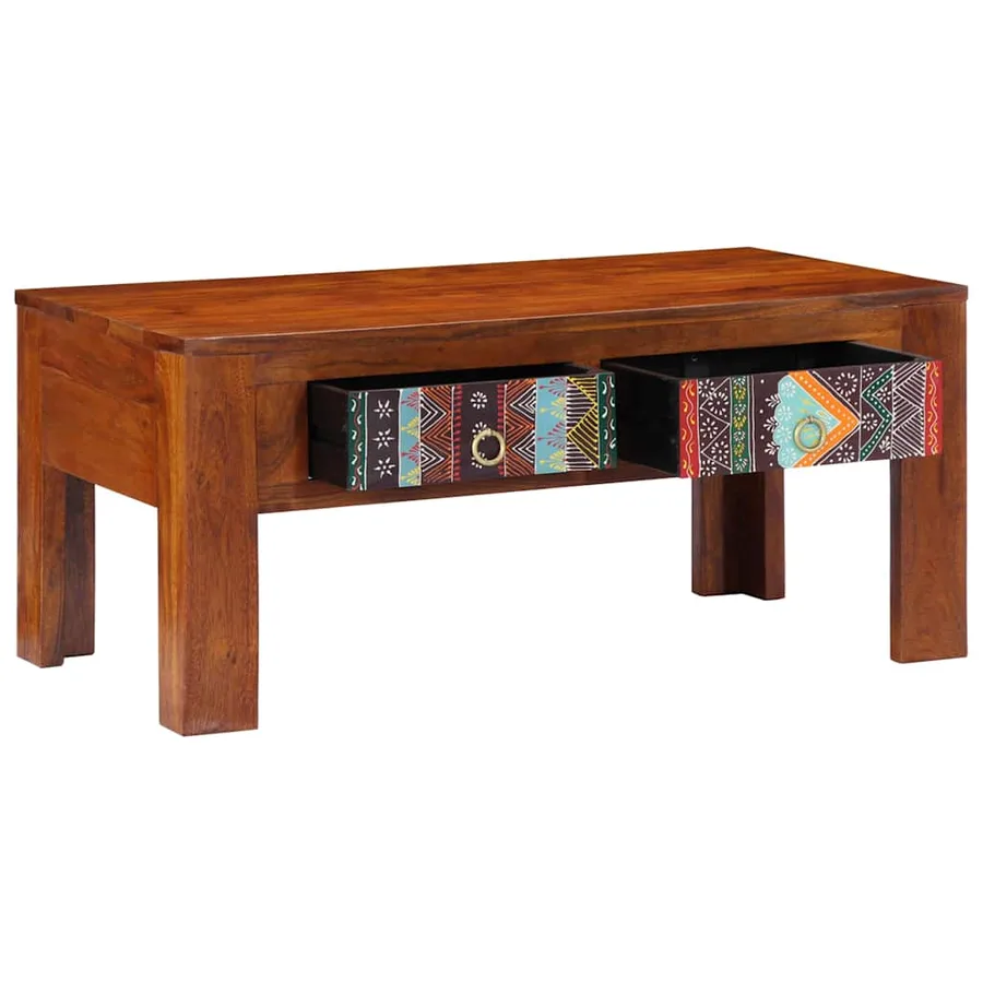 Table basse 90x50x40 cm bois d'acacia massif - 12
