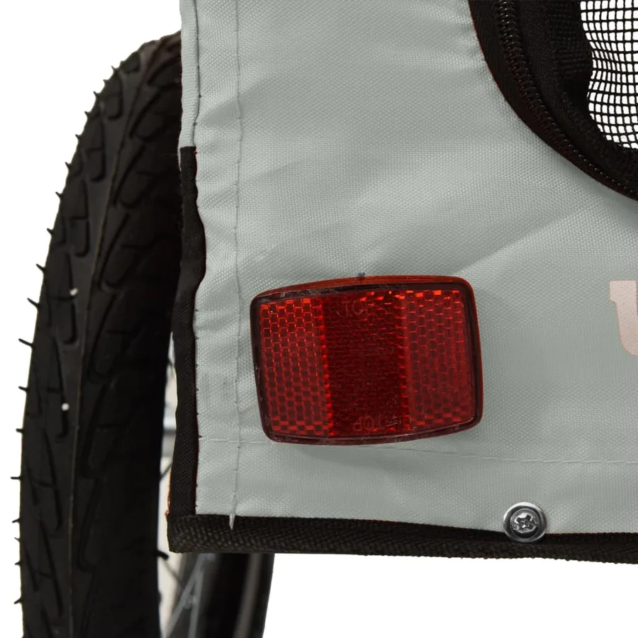 Remorque de vélo pour animaux de compagnie gris et noir - 11