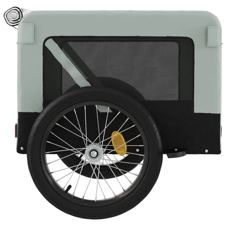 Remorque de vélo pour animaux de compagnie gris et noir - 8