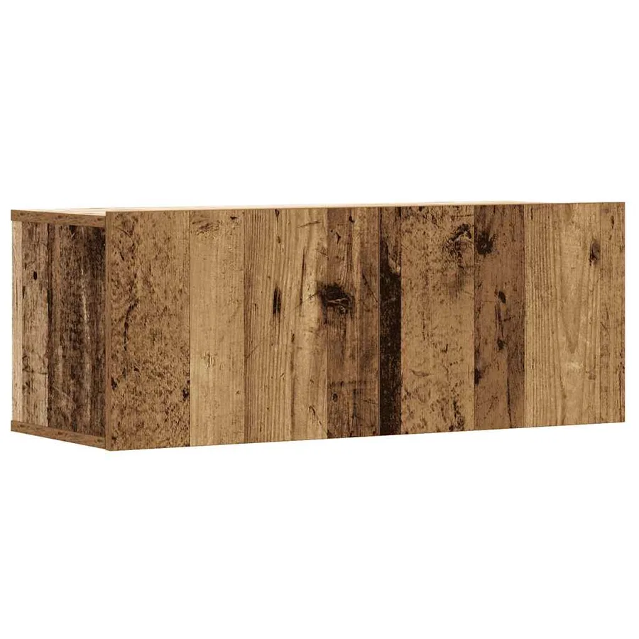 Ensemble de meuble TV mural 2 pcs vieux bois bois d'ingénierie - 6
