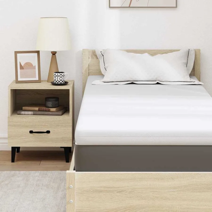 Surmatelas Blanc 80 x 200 cm Tissu jacquard - 7
