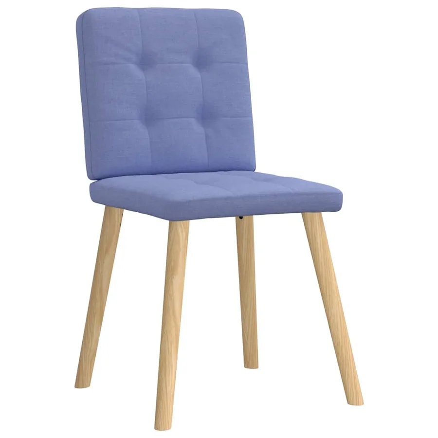 Chaises à manger lot de 2 bleu jean tissu - 3