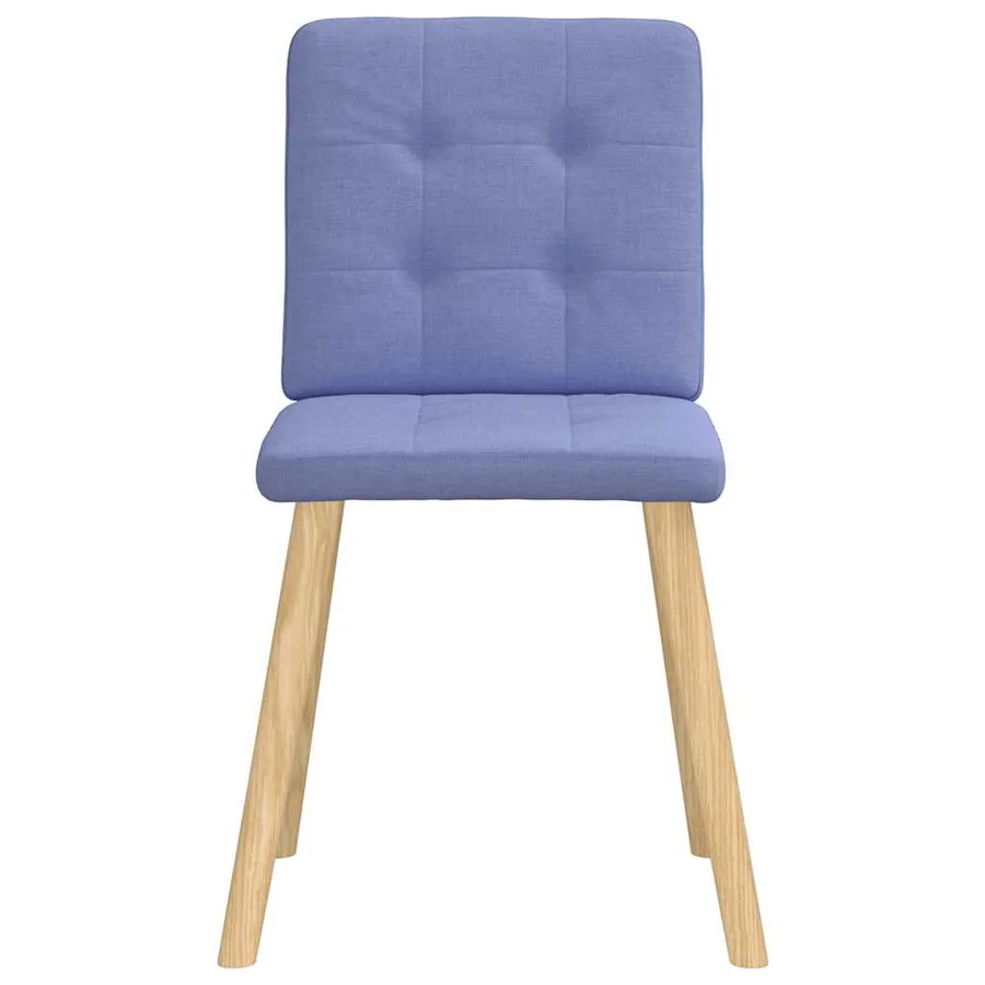 Chaises à manger lot de 2 bleu jean tissu - 4