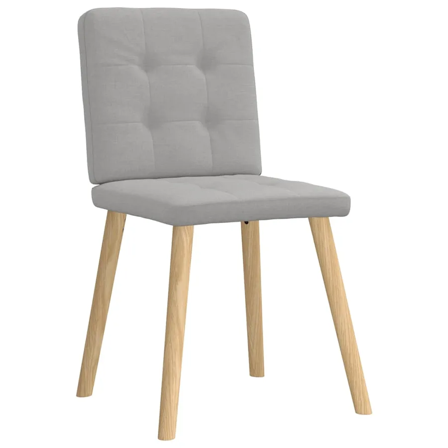Chaises à manger lot de 4 gris nuage tissu - 3