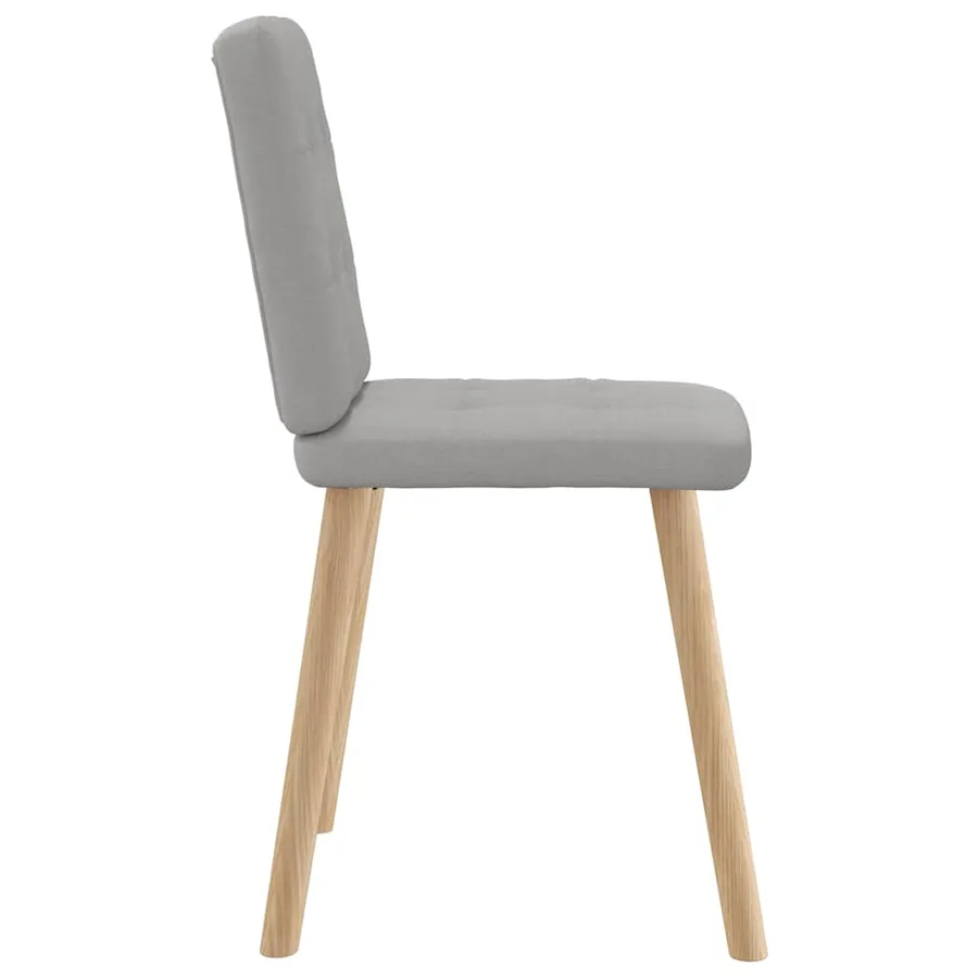 Chaises à manger lot de 4 gris nuage tissu - 5