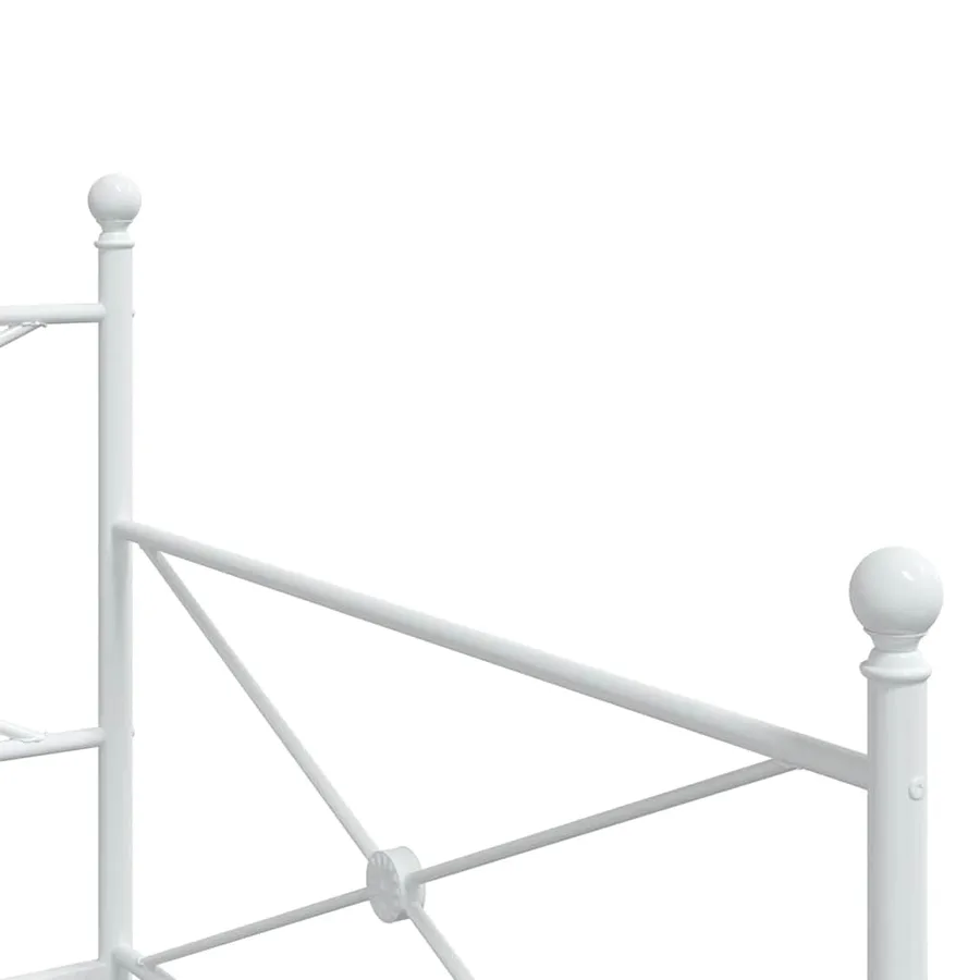 Lit de jour avec lit gigogne sans matelas blanc 100x190cm acier - 10