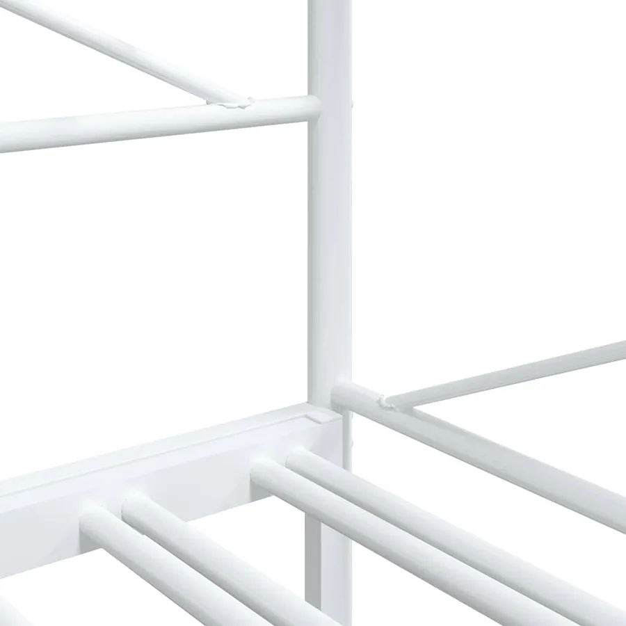 Lit de jour avec lit gigogne sans matelas blanc 100x190cm acier - 12