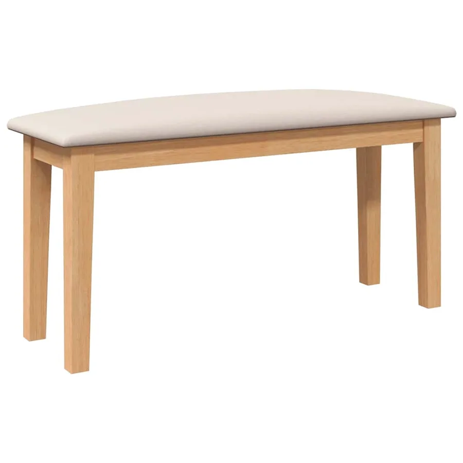 Banc 90 cm bois massif caoutchouc - 2