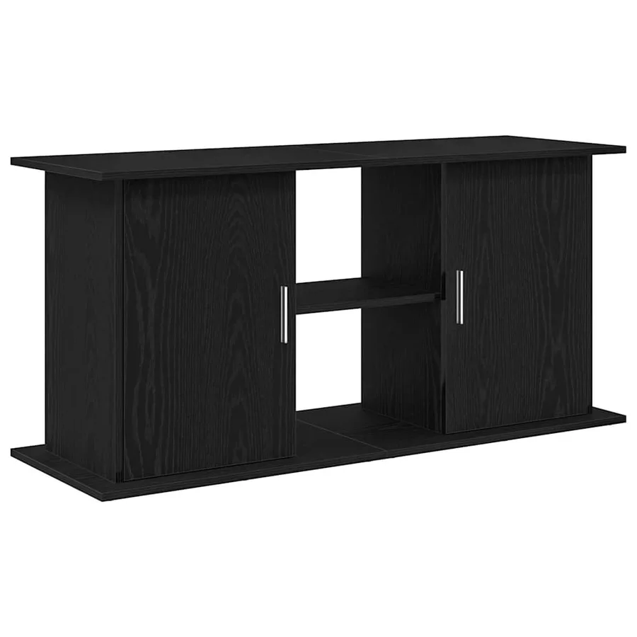 Support d'aquarium chêne noir 121x41x58 cm bois d'ingénierie - 2