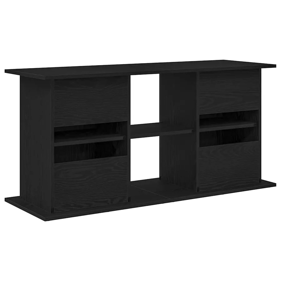 Support d'aquarium chêne noir 121x41x58 cm bois d'ingénierie - 7