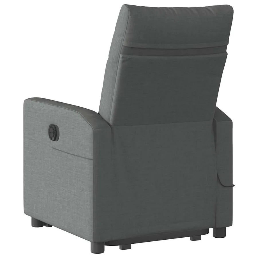 Fauteuil de massage inclinable Gris foncé Tissu - 7
