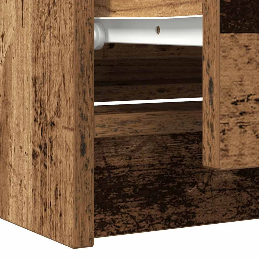 Meuble TV vieux bois 100x35x54 cm bois d'ingénierie - 10