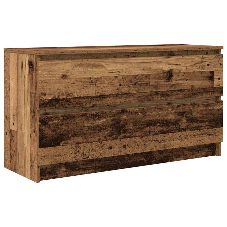 Meuble TV vieux bois 100x35x54 cm bois d'ingénierie - 2