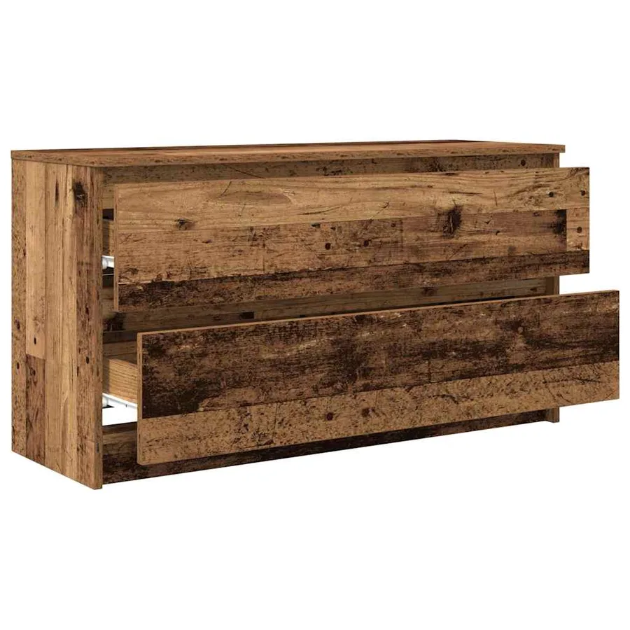Meuble TV vieux bois 100x35x54 cm bois d'ingénierie - 5