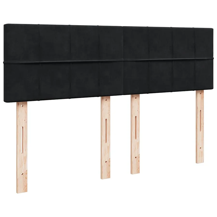 Cadre de lit ottoman avec matelas noir 140x190 cm velours - 7