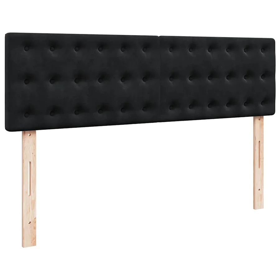 Cadre de lit ottoman avec matelas noir 140x190 cm velours - 10